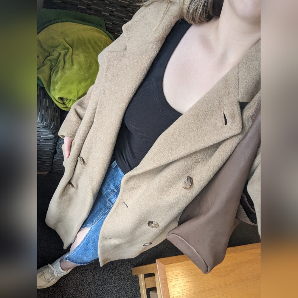 SOLD! Jones New York Wool Lined Tan Trench Coat